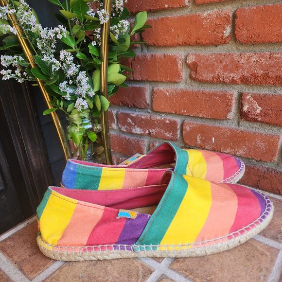 LGBTQ Gay Rainbow Striped Espadrilles - MENS - 12 - UBUNTU main image 9
